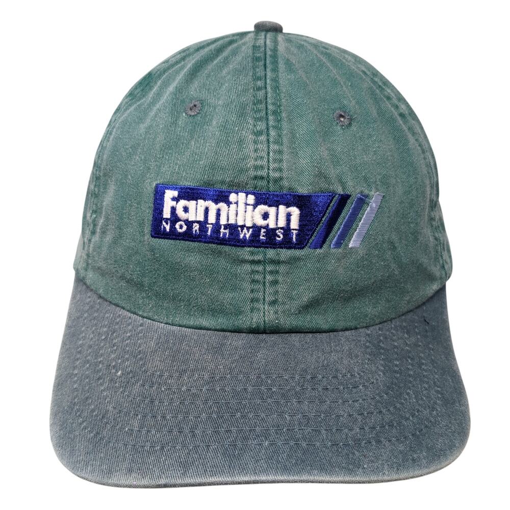 Familian Northwest Moen Slideback Baseball Cap Green OS Embroidered Dog Daze